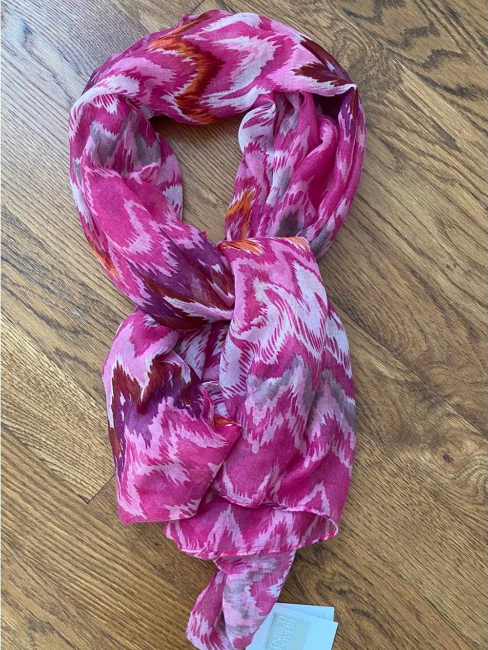 Vibrant Pink Patterned Women's Scarf - Lightweight Fashion Wrap